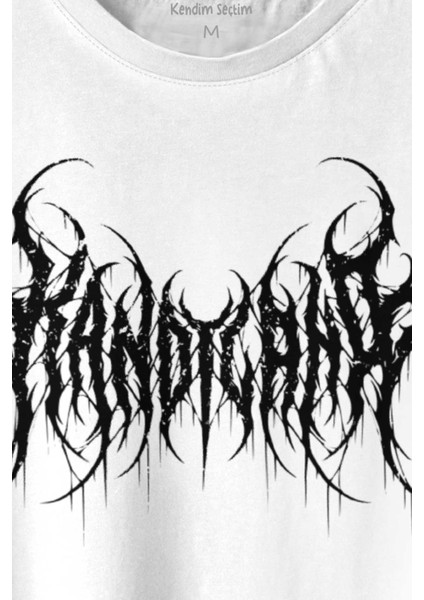 Gotik Kandyland Logo Candy Gothic Siyah Baskılı Siyah T-Shirt Unisex Tişört fiyatları