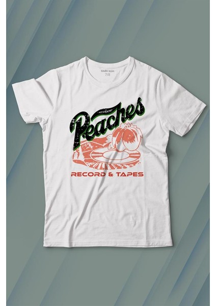 Peaches And Records Grunge Type Baskılı Tişört Çocuk T-Shirt