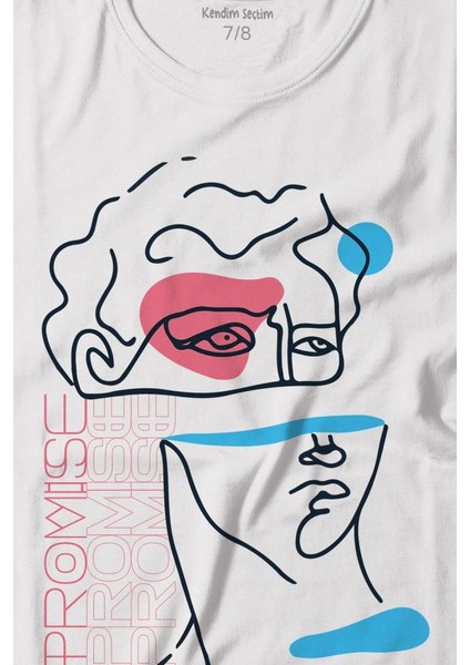 Statue Minimal Street Culture Soft Renkler Heykel Y2K Baskılı Tişört Çocuk T-Shirt fiyatları