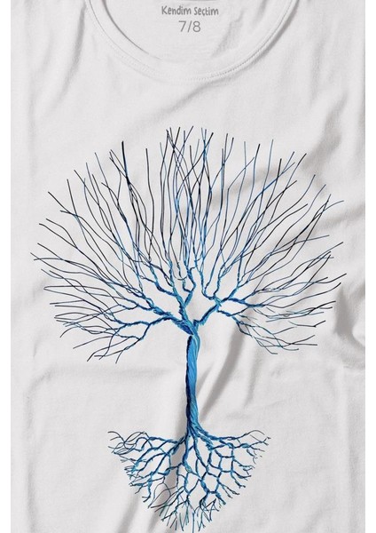 Nature Hayat Ağacı Kuru Ağaç Kökü Baskılı Tişört Çocuk T-Shirt fiyatları