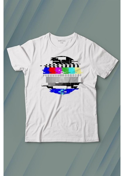 No Signal Teletex Nostalji Tv Tele Tex Baskılı Tişört Çocuk T-Shirt