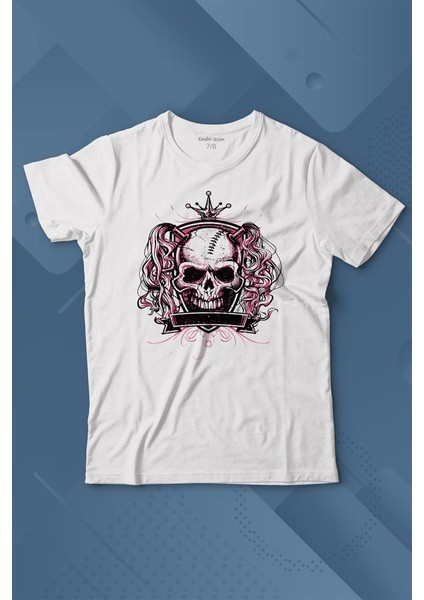 Skul Pigtalis Kuru Kafa Acrest Baskılı Tişört Çocuk T-Shirt