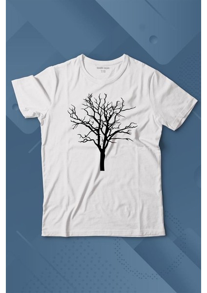 Nature Hayat Ağacı Kuru Ağaç Silüeti Baskılı Tişört Çocuk T-Shirt