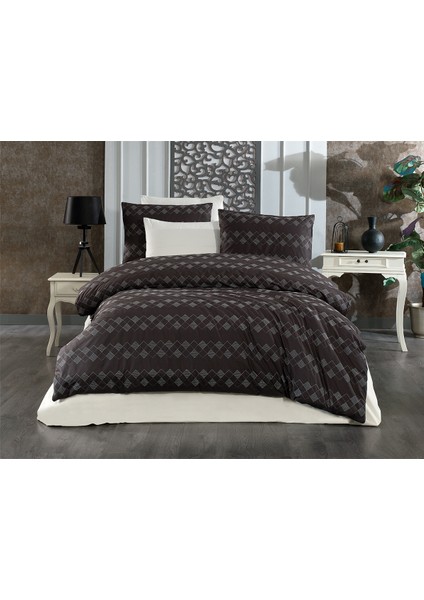 Evlen Home Collection Nakışlı Pamuk Lüks Kalite Nevresim Takımı Çift Kişilik Ospina 6 Parça Çeyizlik Set