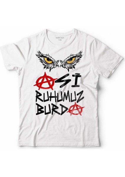 Asi Ruhumuz Burda Kara Kartal Black Eagle Şampiyon Baskılı Tişört Çocuk T-Shirt