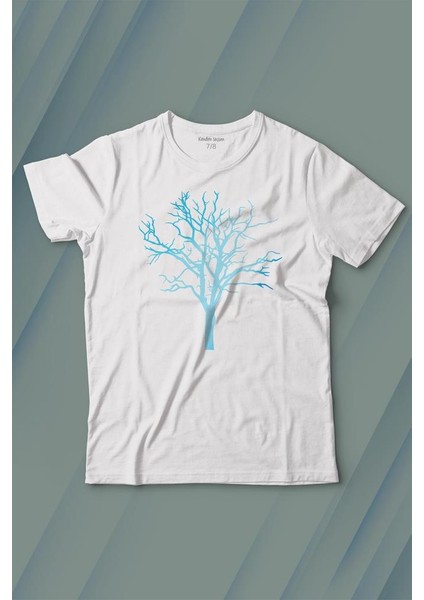 Nature Hayat Ağacı Kuru Ağaç Silüeti Baskılı Tişört Çocuk T-Shirt