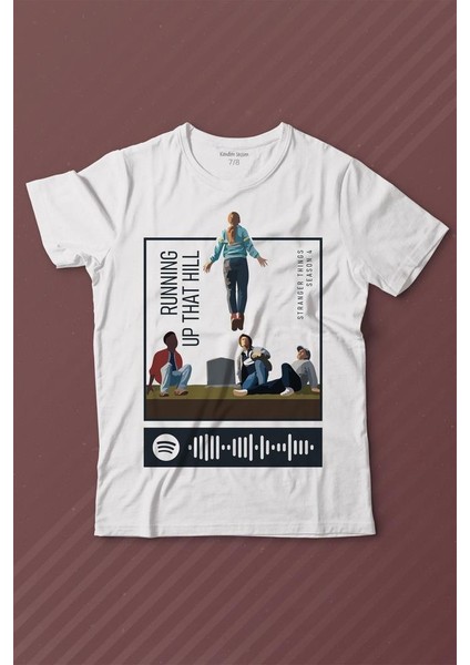 Stranger Things Sezon 4 Baskılı Running Up That Hill Tişört Çocuk T-Shirt