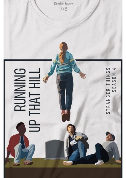Stranger Things Sezon 4 Baskılı Running Up That Hill Tişört Çocuk T-Shirt fiyatları