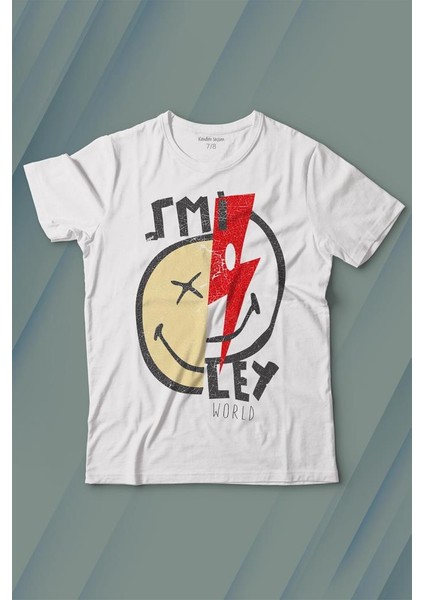 Smile World Urban Street Culture Gülen Surat Baskılı Tişört Çocuk T-Shirt