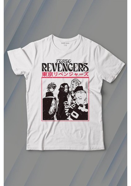 Tokyo Revengers Japan Anime Dizi Japonca Baskılı Tişört Çocuk T-Shirt