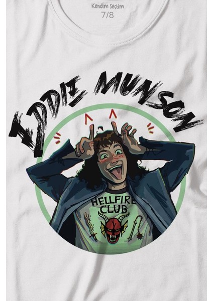Eddie Munson Stranger Things Sezon 4 Baskılı Tişört Çocuk T-Shirt fiyatları
