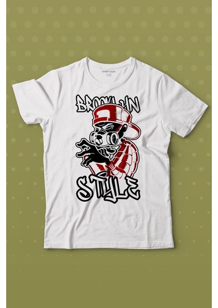 Brooklyn Hip Hop Rap Music Grafitti Baskılı Tişört Çocuk T-Shirt