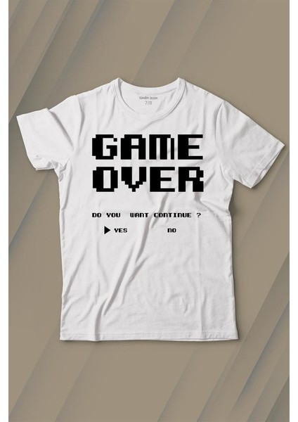 Game Over Atari Retro Pixel Oyun Baskılı Tişört Çocuk T-Shirt