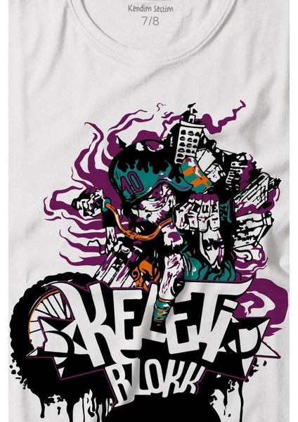 Motorcycle Motor Ride Skull Kuru Kafa Baskılı Tişört Çocuk T-Shirt fiyatları