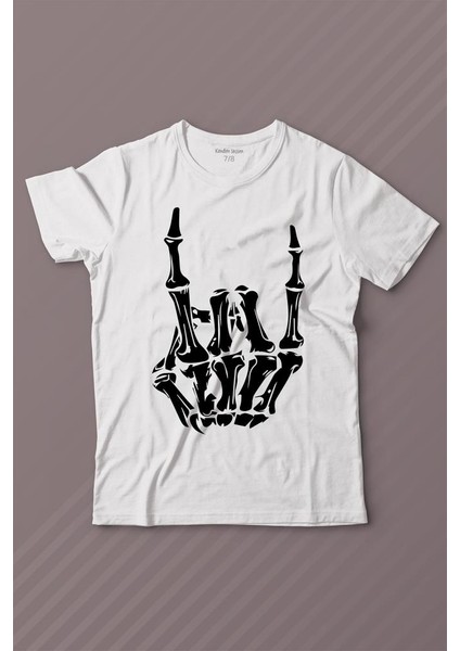 Rock And Roll Music Sert Müzik Baskılı Tişört Çocuk T-Shirt