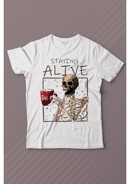 Kuru Kafa Kahve Coffee Baskılı Tişört Çocuk T-Shirt