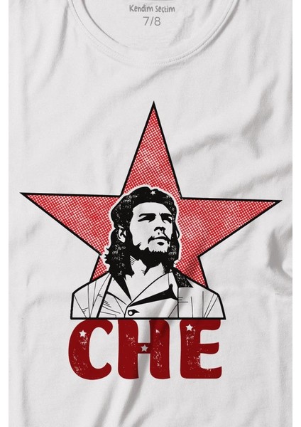 Ernosto Che Guevara Red Star Kırımızı Yıldız Baskılı Tişört Çocuk T-Shirt