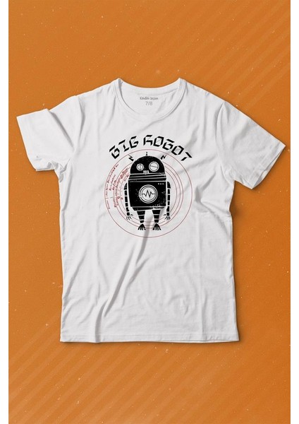 Big Robot 2 Comics Çizgi Film Minimal Dizi Baskılı Tişört Çocuk T-Shirt