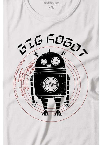 Big Robot 2 Comics Çizgi Film Minimal Dizi Baskılı Tişört Çocuk T-Shirt fiyatları