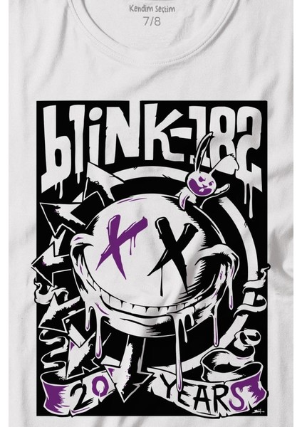 Blink 182 Punk 20 Years Yirminci Yıl Rock Music Müzik Baskılı Tişört Çocuk T-Shirt fiyatları