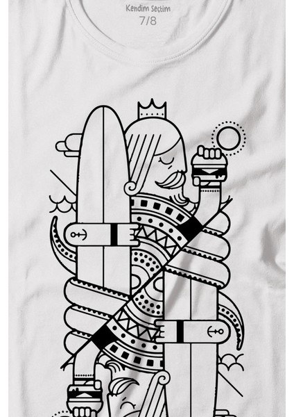 Disenos Papaz Iskambil Kağıdı Çizim Baskılı Tişört Çocuk T-Shirt