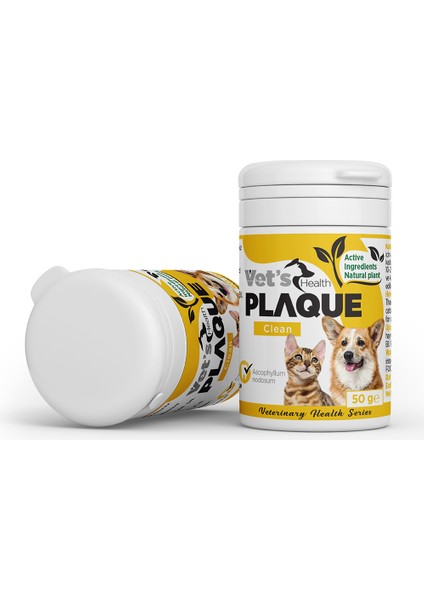 Vet’s Health PlaqueClean Kedi ve Köpekler Için Ağız Kokusu ve Diş Taşı Giderici 50g