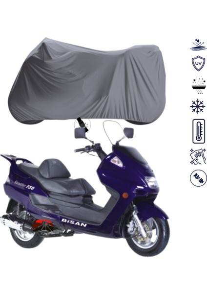 Bisan Senator 150 Motosiklet Brandası 4 Mevsim Su Geçirmez Motor Brandası