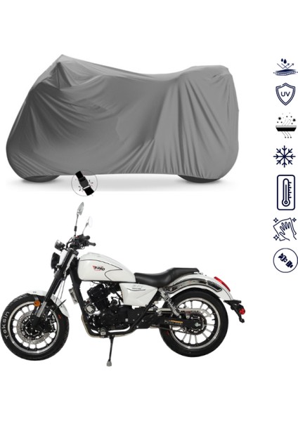 Falcon Rebel 150 Çantalı Motosiklet Brandası 4 Mevsim Su Geçirmez Motor Brandası