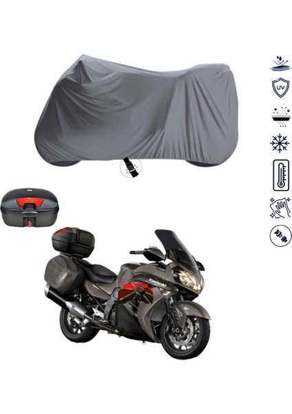 Kawasaki Gtr 1400 Çantalı Motosiklet Brandası 4 Mevsim Su Geçirmez Motor Brandası