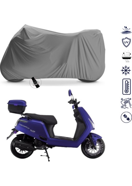 Falcon Techno 50 Çantalı Motosiklet Brandası 4 Mevsim Su Geçirmez Motor Brandası