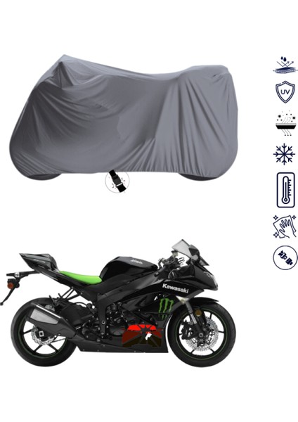 Kawasaki Ninja Zx-6 R Çantalı Motosiklet Brandası 4 Mevsim Su Geçirmez Motor Brandası