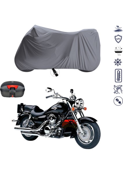 Kawsaki Vn 1600 Çantalı Motosiklet Brandası 4 Mevsim Su Geçirmez Motor Brandası