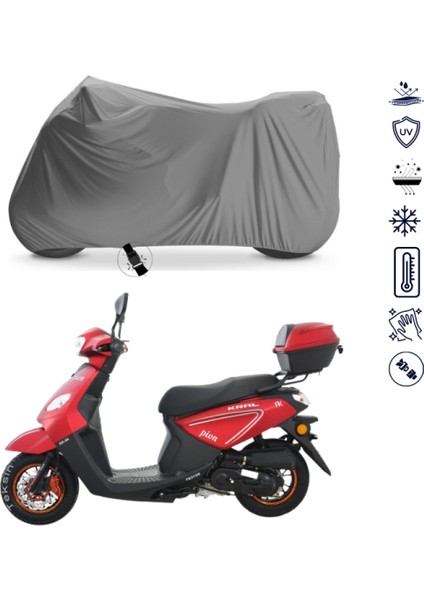 Kral Kr-44 Pion 50 Çantalı Motosiklet Brandası 4 Mevsim Su Geçirmez Motor Brandası