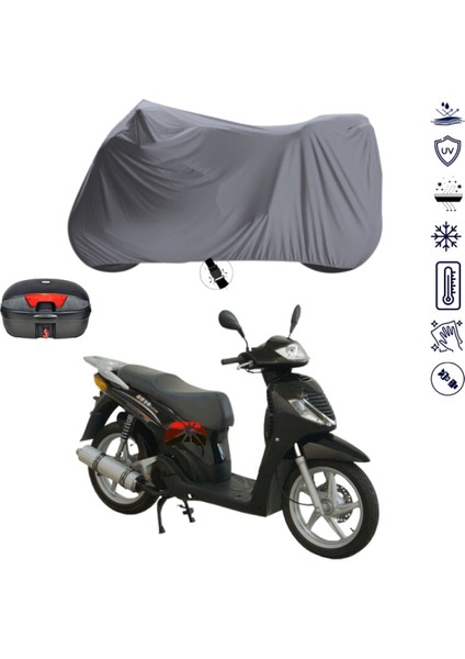 Asya Quswa Scooter Çantalı Motosiklet Brandası 4 Mevsim Su Geçirmez Motor Brandası