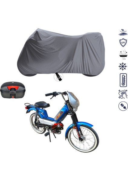Bisan Star Çantalı Motosiklet Brandası 4 Mevsim Su Geçirmez Motor Brandası