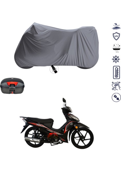 Kuba Raden 100 Çantalı Motosiklet Brandası 4 Mevsim Su Geçirmez Motor Brandası