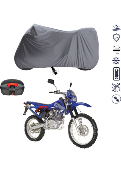 Kanuni Cross 250 Çantalı Motosiklet Brandası 4 Mevsim Su Geçirmez Motor Brandası