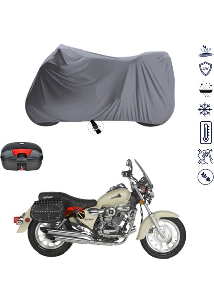 Keeway Super Lighy 150 Çantalı Motosiklet Brandası 4 Mevsim Su Geçirmez Motor Brandası