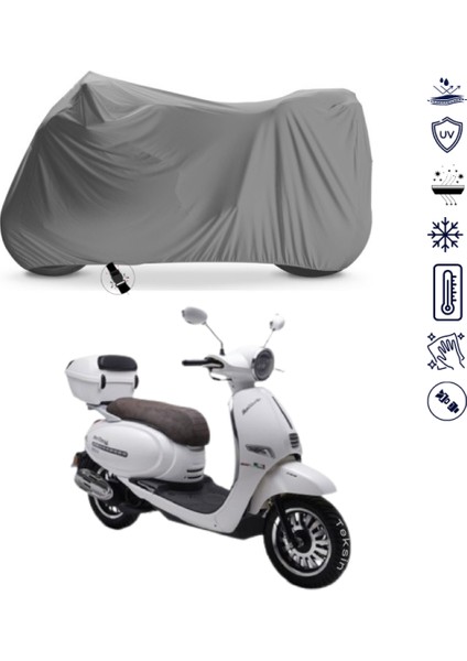 Kuba Brilliant 50 Çantalı Motosiklet Brandası 4 Mevsim Su Geçirmez Motor Brandası