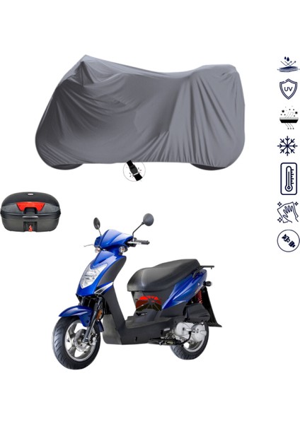 Kymco Agility 16+ 125I Çantalı Motosiklet Brandası 4 Mevsim Su Geçirmez Motor Brandası