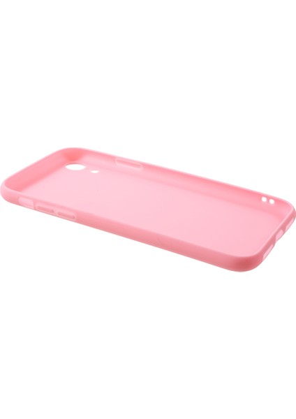 Apple iPhone Xr-Pink Için Fingerprint Mat Tpu Protector Telefon Kabuğu (Yurt Dışından)