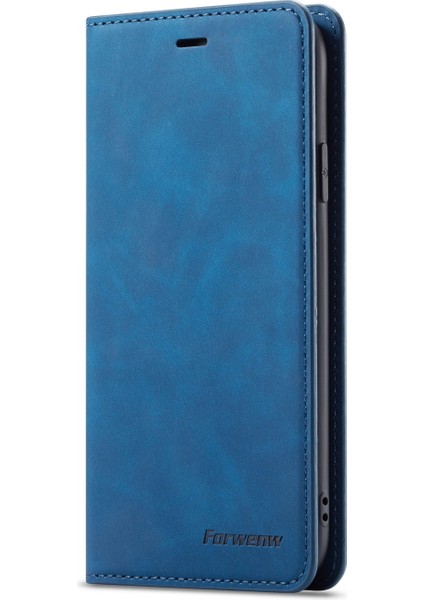 Apple iPhone Xr-Blue Için Ipeksi Dokunmatik Deri Cüzdan Standı Çantası (Yurt Dışından)