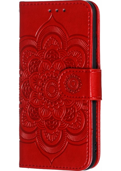 Iphaby Mandala Çiçek Cüzdanı Stand Pu Deri Kılıf Apple iPhone Se-Red (Yurt Dışından) modelleri