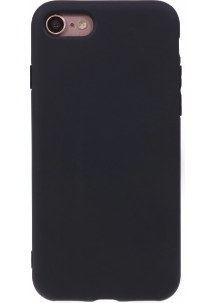 Apple iPhone 7/8 Şeker Renk Mat Telefon Kılıfı Çizgiye Karşı Tpu Cover-Black Için (Yurt Dışından)