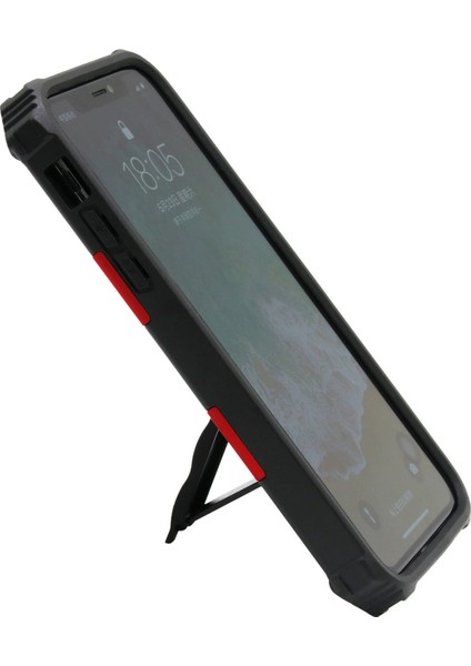 Apple iPhone Xs Için Max Telefon Kılıfı Kickstand Armor Dropproof Pc Tpu Hibrit Kılıf Manyetik Metal Sayfası 6.5 Inç-Kırmızı (Yurt Dışından) fiyatları