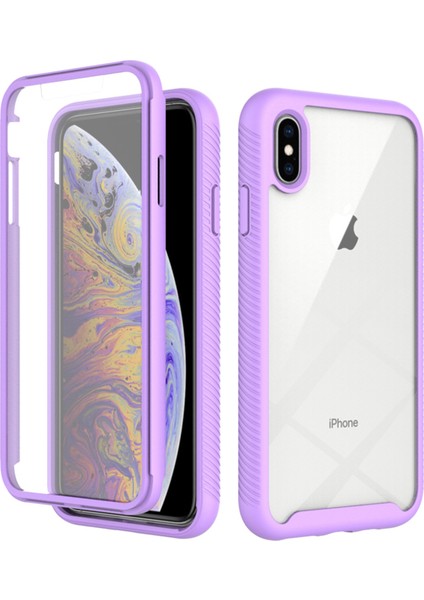 Apple iPhone Xs Için Max Telefon Kılıfı Anti-Çizgiye Karşı Pc+Yumuşak Tpu Hibrid Kapak Pet Ekranı Koruyucu-Doğru (Yurt Dışından)