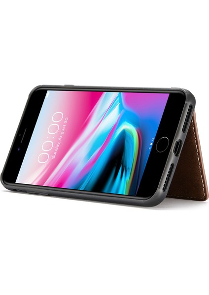 Apple iPhone 7 Plus/8 Plus Deri Kaplamalı Tpu Kasa Çıkarılabilir Manyetik Cüzdan Kickstand Telefon Kapağı Için (Yurt Dışından) fırsatları