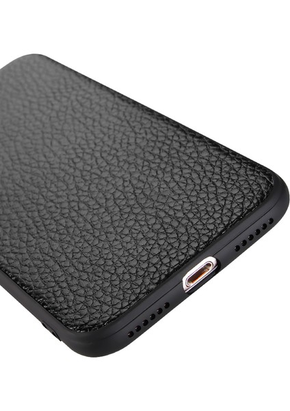 Litchi Doku Apple iPhone Se-Black Için Orijinal Deri Cilt Kaplamalı Tpu Telefon Kılıfı (Yurt Dışından) fırsatları