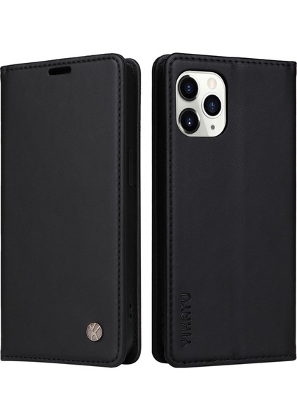 Apple iPhone 11 Pro Için Manyetik Kapatma Telefon Kılıfı, Tam Koruma Telefon Kapağı Flip Deri Cüzdan Standı (Yurt Dışından)