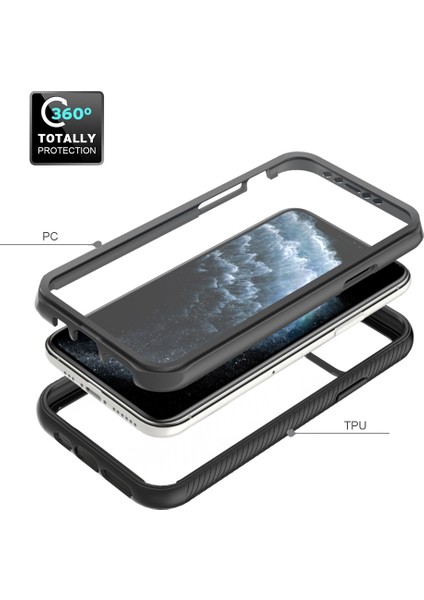 Apple iPhone 11 Pro Hard Pc+Yumuşak Tpu Hibrid Kapak Pet Ekranı Koruyucu-Kırmızılı Anti Drop Anti Tele Kılıfı (Yurt Dışından) modelleri